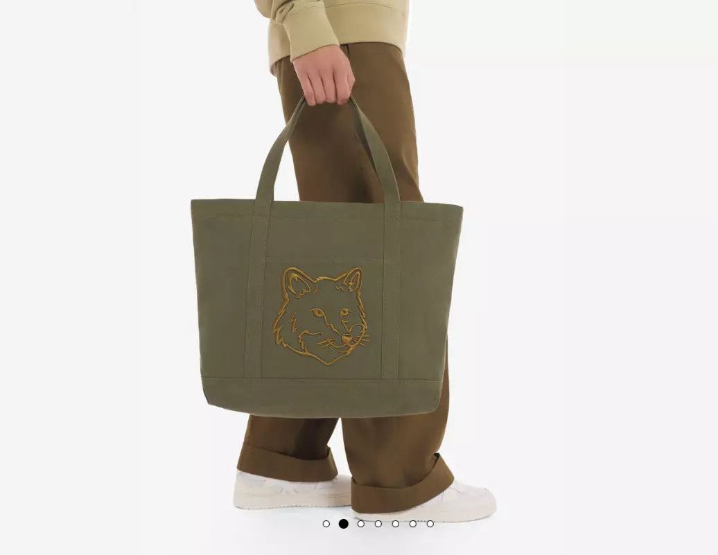 Maison Kitsune MAISON KITSUNÉ Paris FOX HEAD LARGE TOTE Size ONE SIZE - 7 Thumbnail