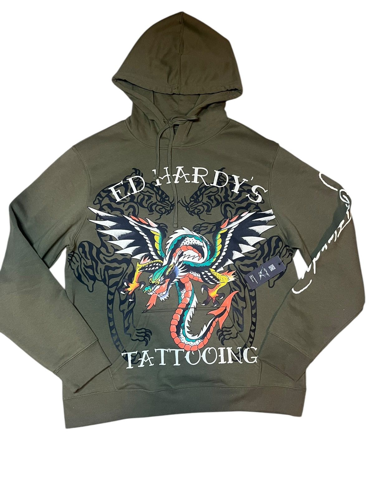 Japanese Brand Vintage Y2k Really Point Drip Hoodie Tattoo Ed