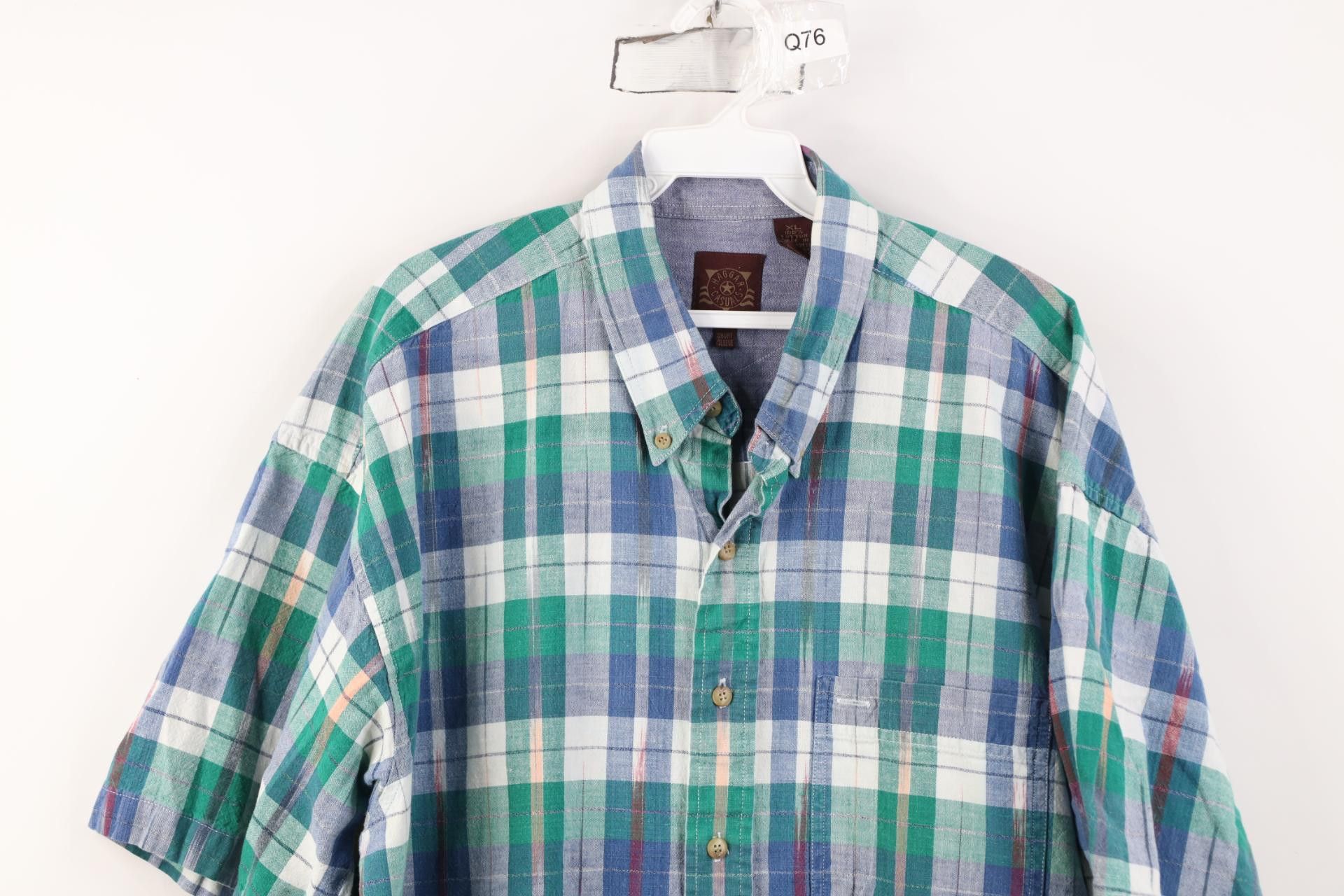 Vintage Vintage 90s Streetwear Madras Short Sleeve Button Down Shirt Size US XL / EU 56 / 4 - 2 Thumbnail