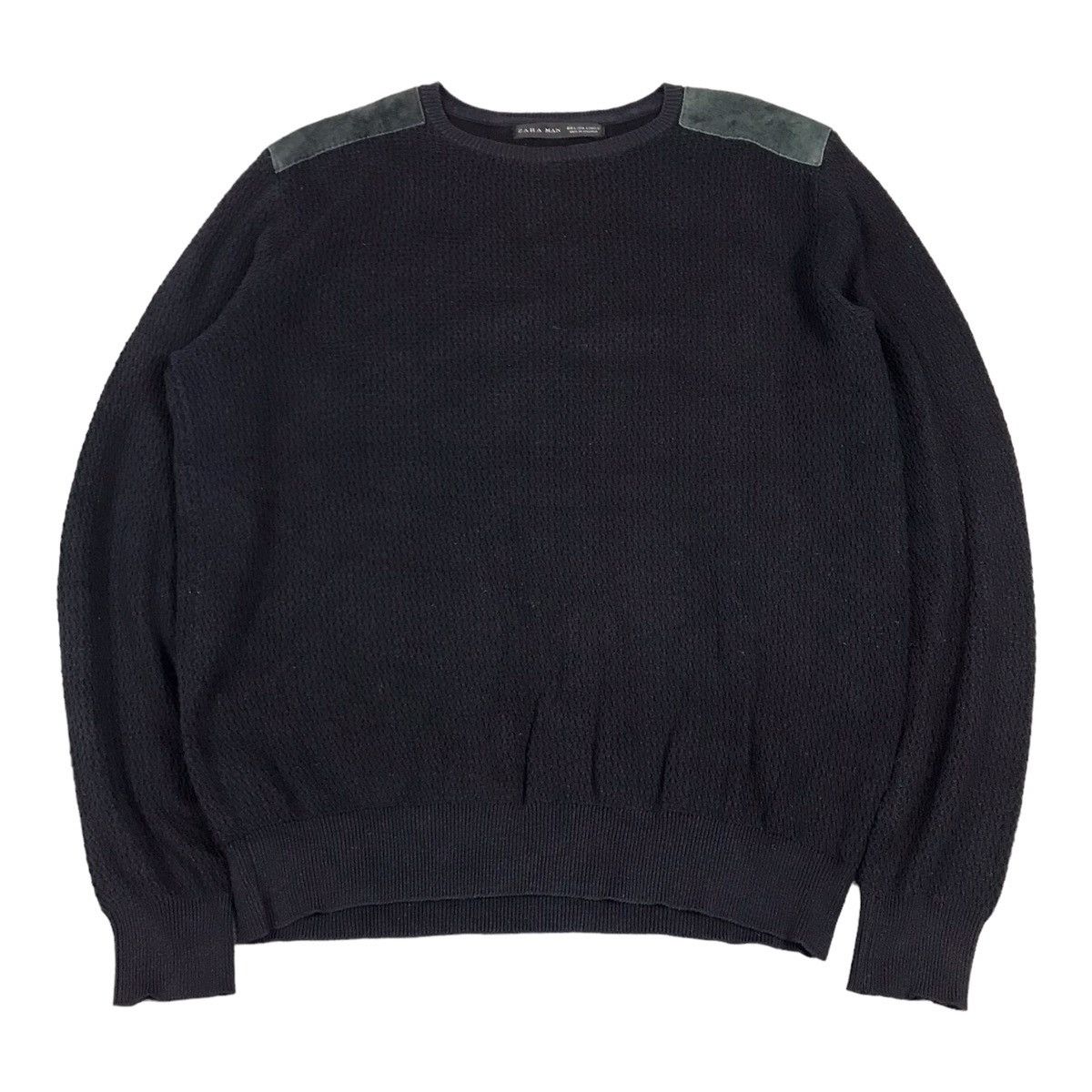 Japanese Brand JAPANESE STYLE ZARA LEATHER SHOULDER SWEATSHIRT Size US L / EU 52-54 / 3 - 1 Thumbnail