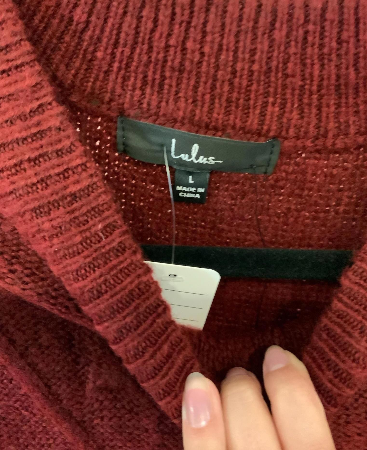 Lulus Lulus Women's Chunky Knit Sweater Dress - Size L Size L / US 10 / IT 46 - 3 Thumbnail