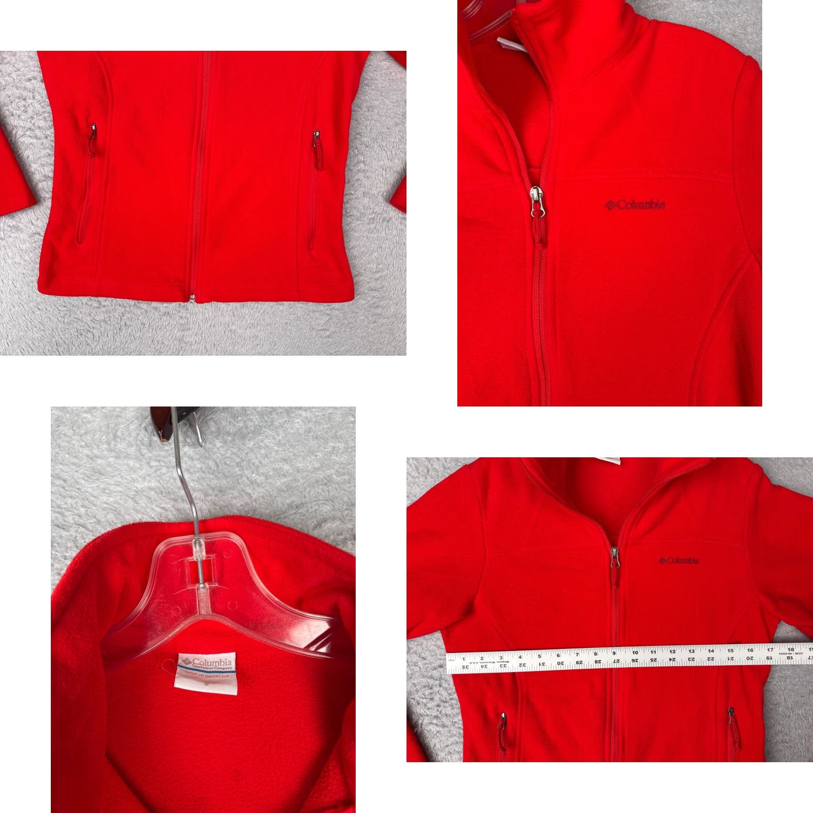 Vintage Columbia Fleece Jacket Women Small Red Full Zip Lightweight Outdoor Hike Poly Size S / US 4 / IT 40 - 8 Thumbnail