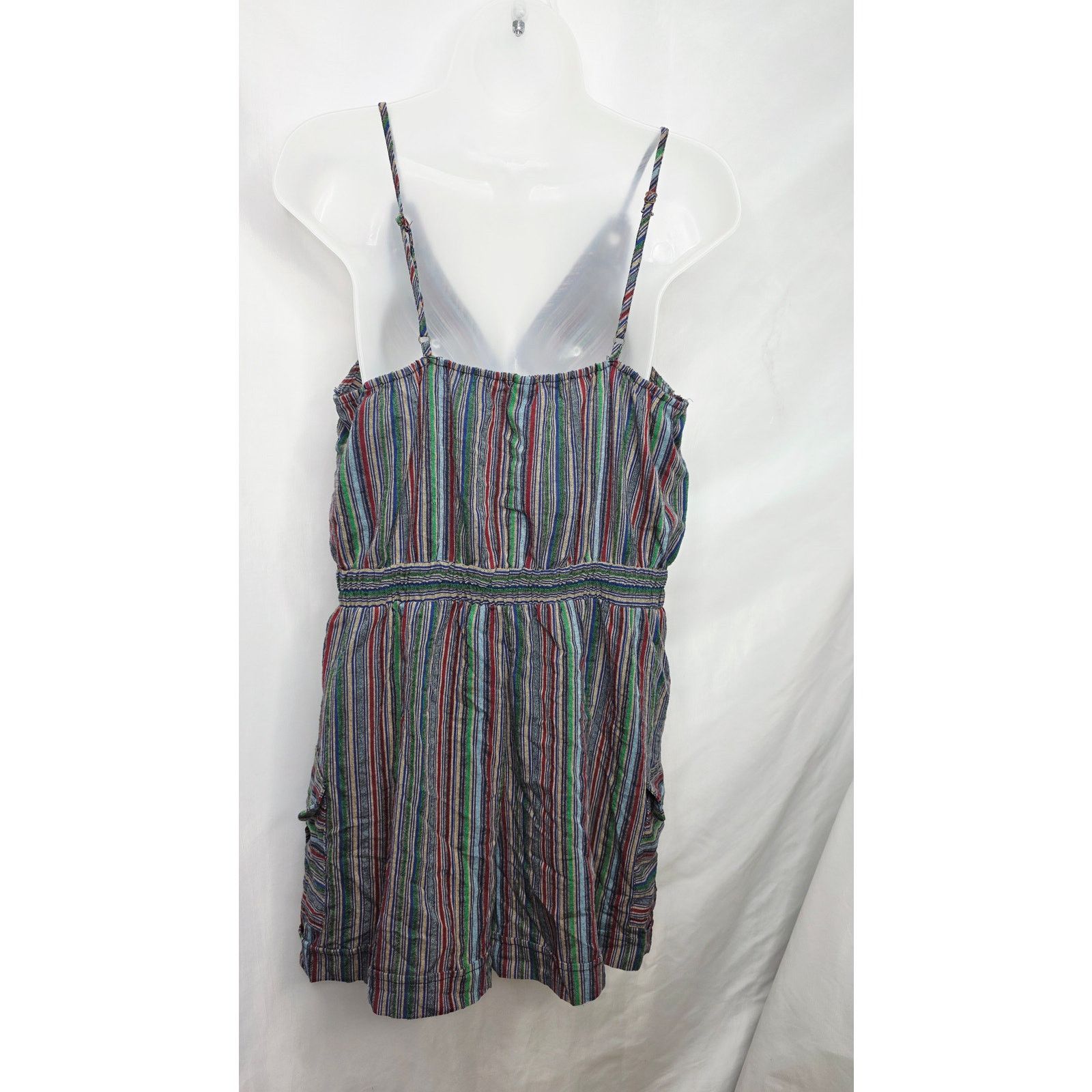 Other Wild Fable Striped Boho Romper Festival Summer Cottagecore Size L / US 10 / IT 46 - 2 Thumbnail