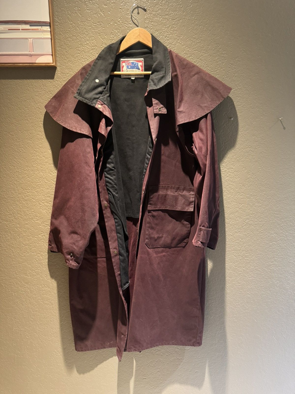 Other Vintage Burgundy Maroon Red Koolah Trench Coat Parka Long Size US L / EU 52-54 / 3 - 1 Thumbnail