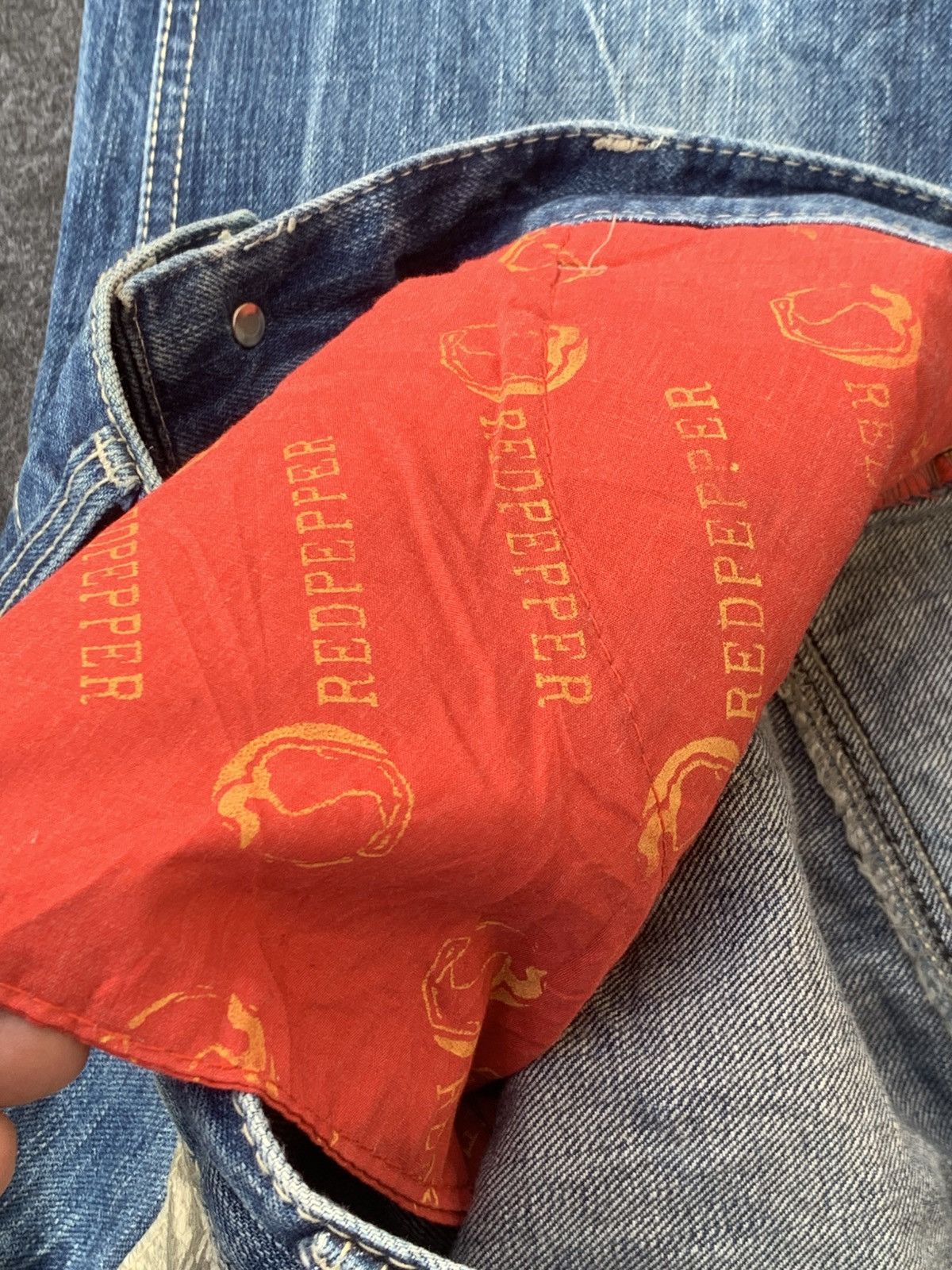 Japanese Brand Red Pepper Japan Street Denim💥 Size US 34 / EU 50 - 9 Thumbnail