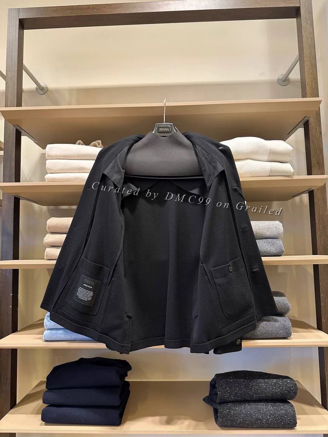 Ermenegildo Zegna Zegna Men's Black Wool Jacket Size US L / EU 52-54 / 3 - 6 Thumbnail