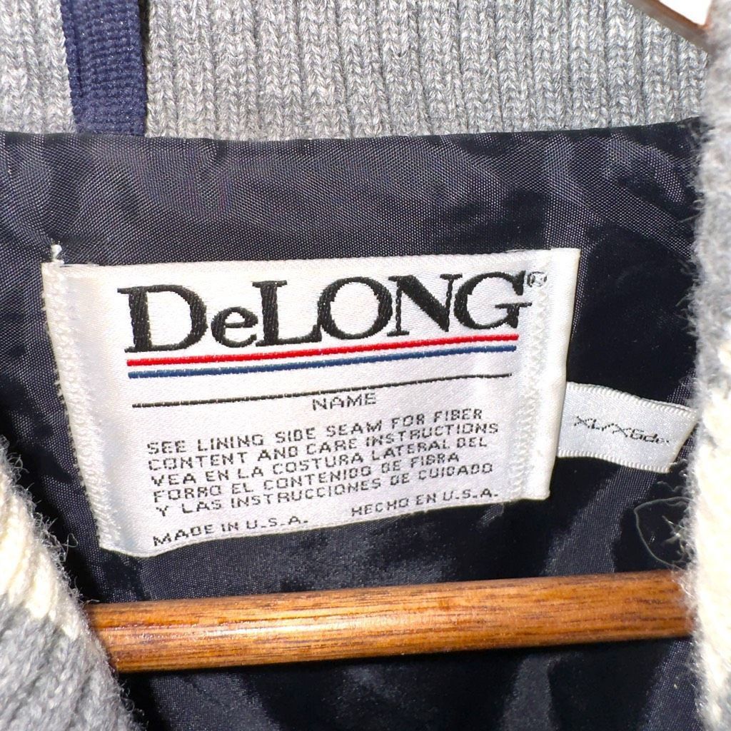 Delong DeLONG Leather & Wool Made in USA Varsity Jacket Sz XL Size US XL / EU 56 / 4 - 2 Thumbnail