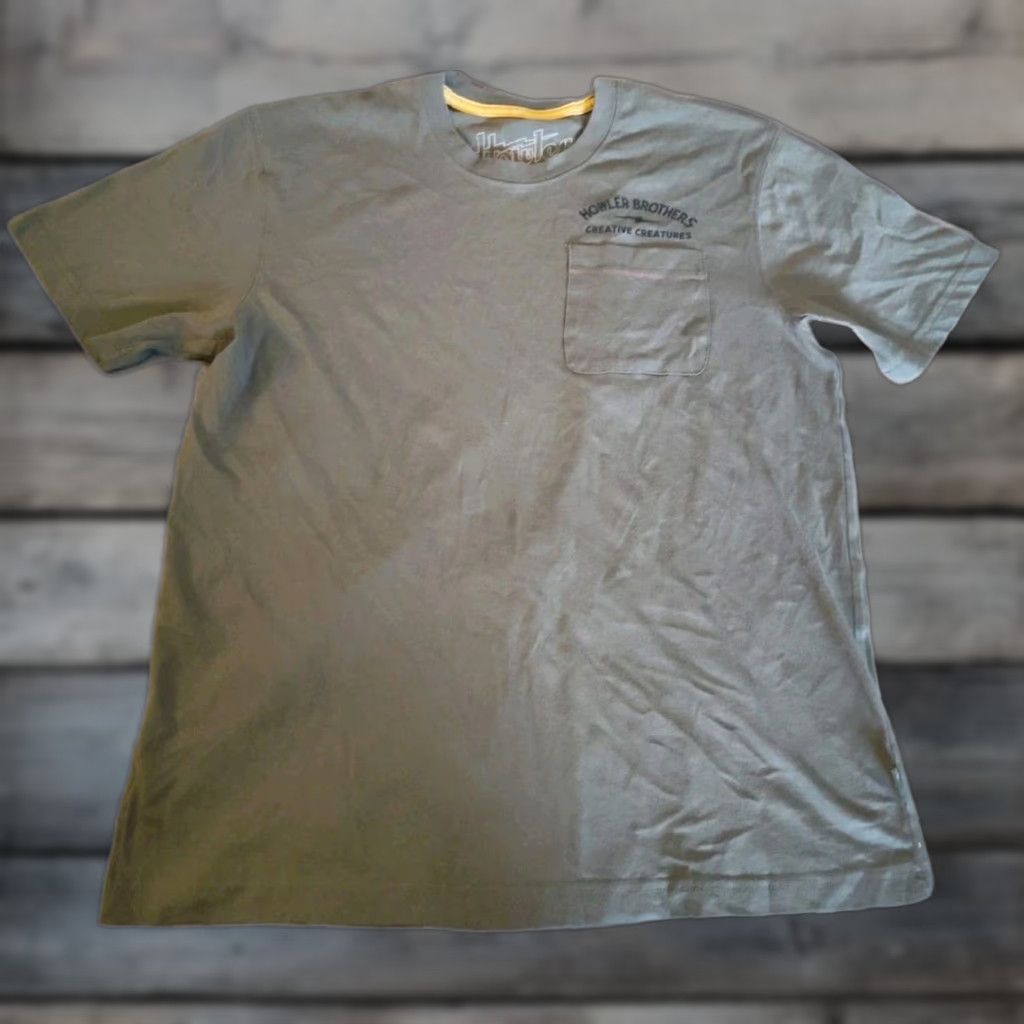 Howler Brothers VINTAGE Howler Brothers Men's Short Sleeve T-Shirt Crew Neck Cotton Blend Green Logo Graphic 2020s Size US M / EU 48-50 / 2 - 1 Thumbnail