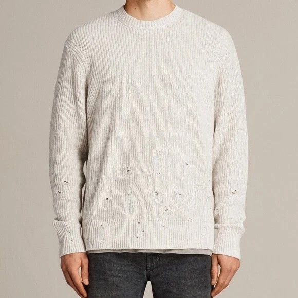 Allsaints Allsaints Ivann Crew Destroyed Oversized Fit Sweater Size US M / EU 48-50 / 2 - 1 Thumbnail