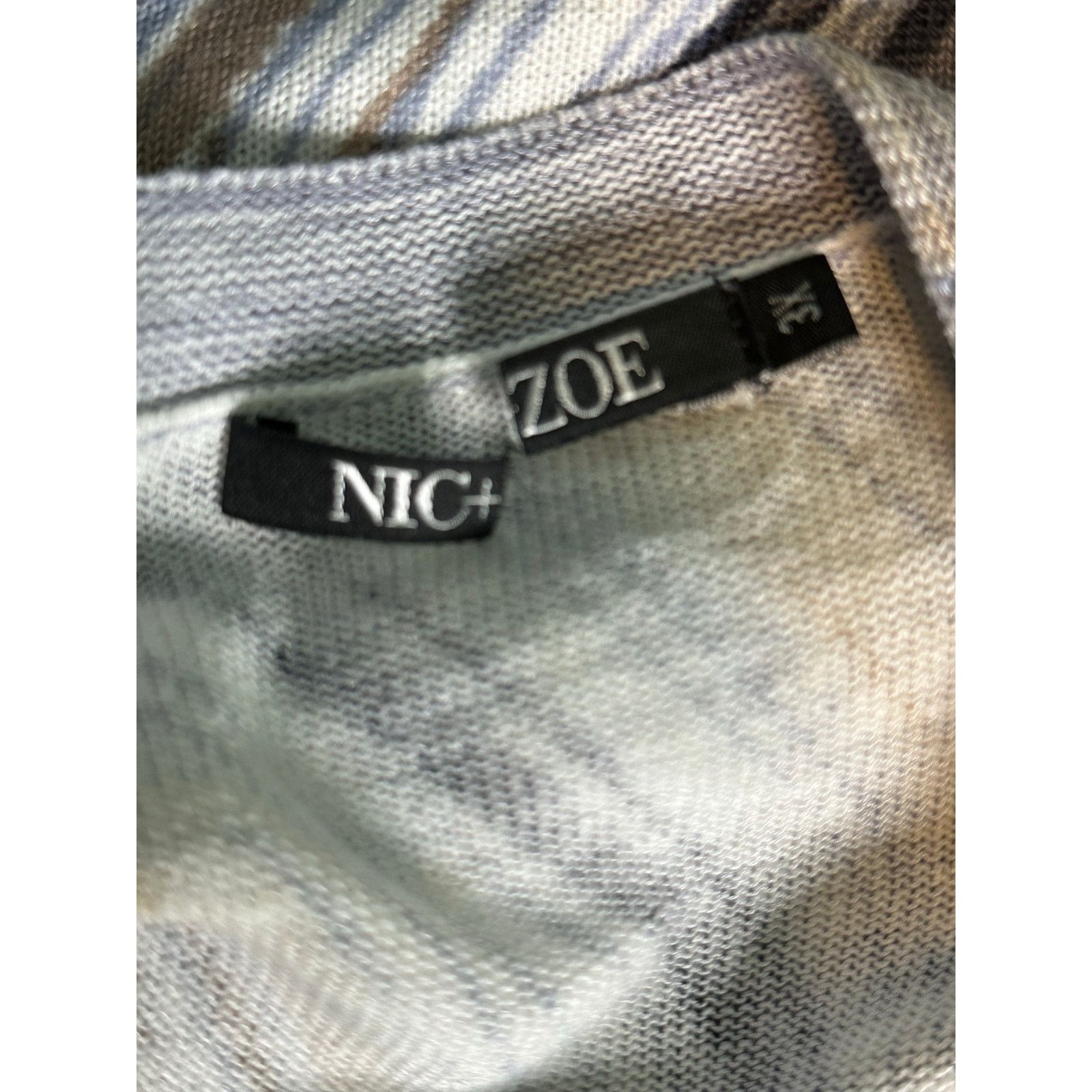 NIC+ZOE Nic + Zoe blue stripes lightweight tunic sweater size 3X Size 3XL / US 20-22 - 3 Thumbnail