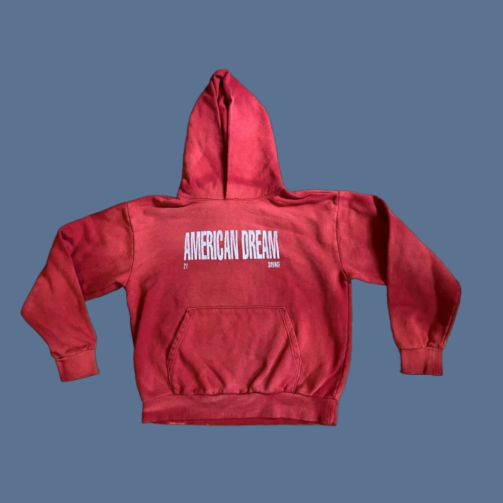 Vintage 21 Savage American Dream We The People Hoodie Men’s Large Red Logo Graphic Print Hooded Pockets 21 Savage Mens L Hoodie Size US L / EU 52-54 / 3 - 1 Thumbnail