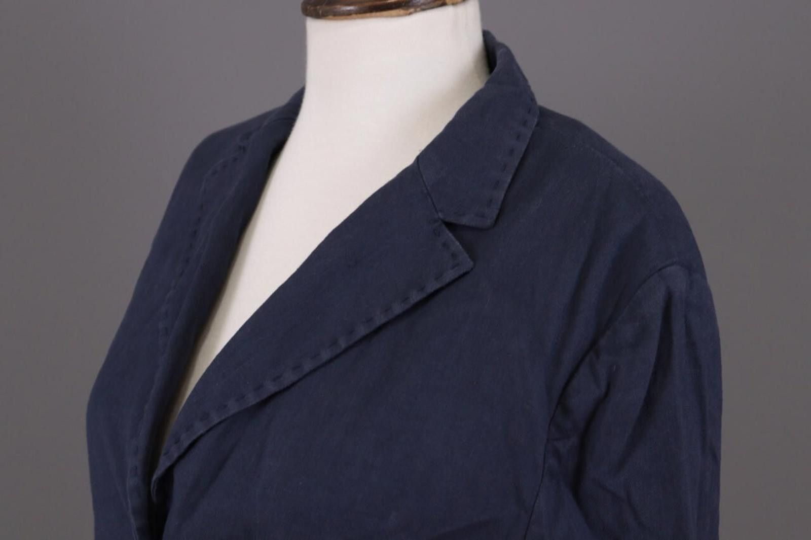 Designer Philosophy Di Alberte Ferretti Blue Linen Jacket Size USA 10 Size L / US 10 / IT 46 - 9 Thumbnail
