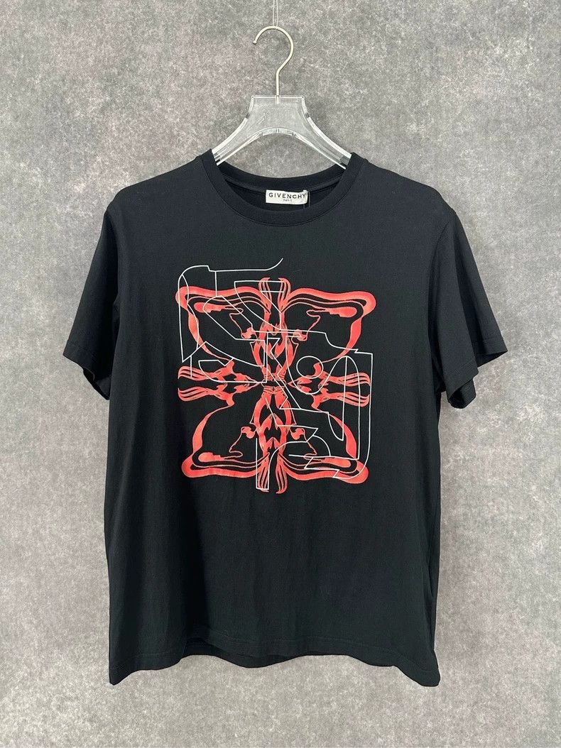 Givenchy Givenchy Red Floral Print Short Sleeve T-Shirt, Size S Size US S / EU 44-46 / 1 - 1 Thumbnail