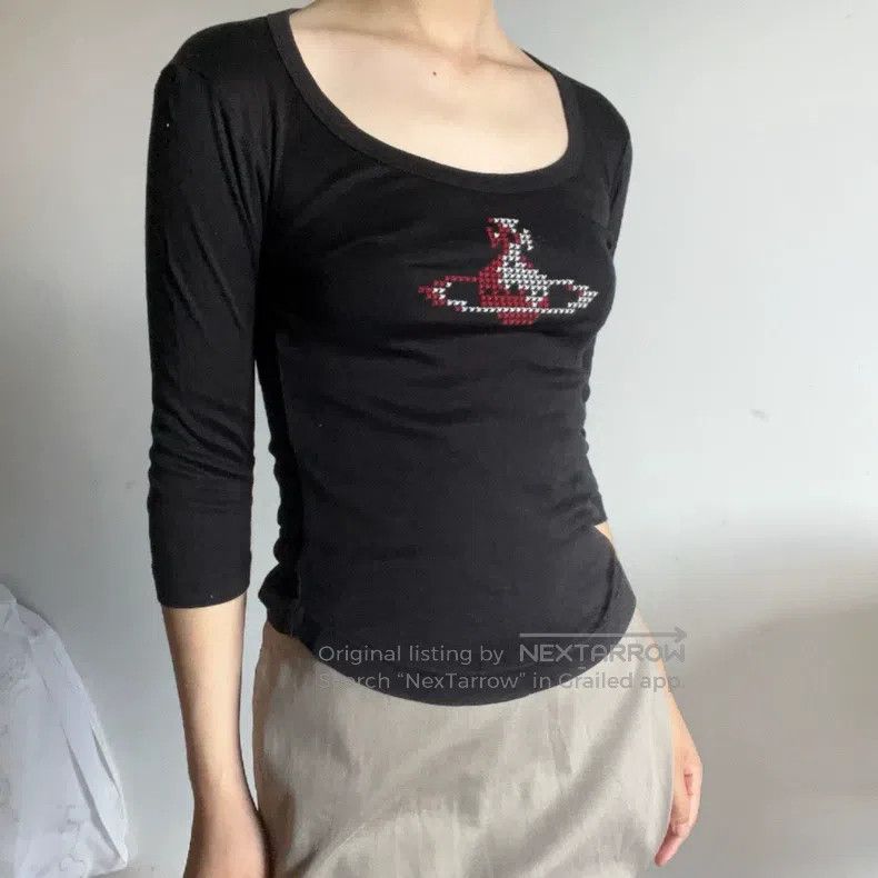 Vivienne Westwood Vivienne Westwood Golden Orb Embroidered Short-Sleeve Crew Size S / US 4 / IT 40 - 1 Thumbnail