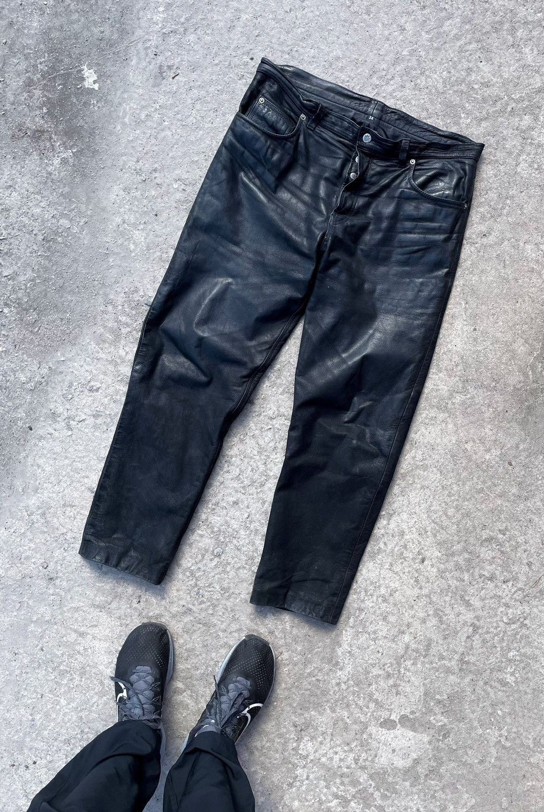 Genuine Leather Leather Vintage Avant Garde Y2K Hype Opium Pants Offset Size US 34 / EU 50 - 1 Thumbnail