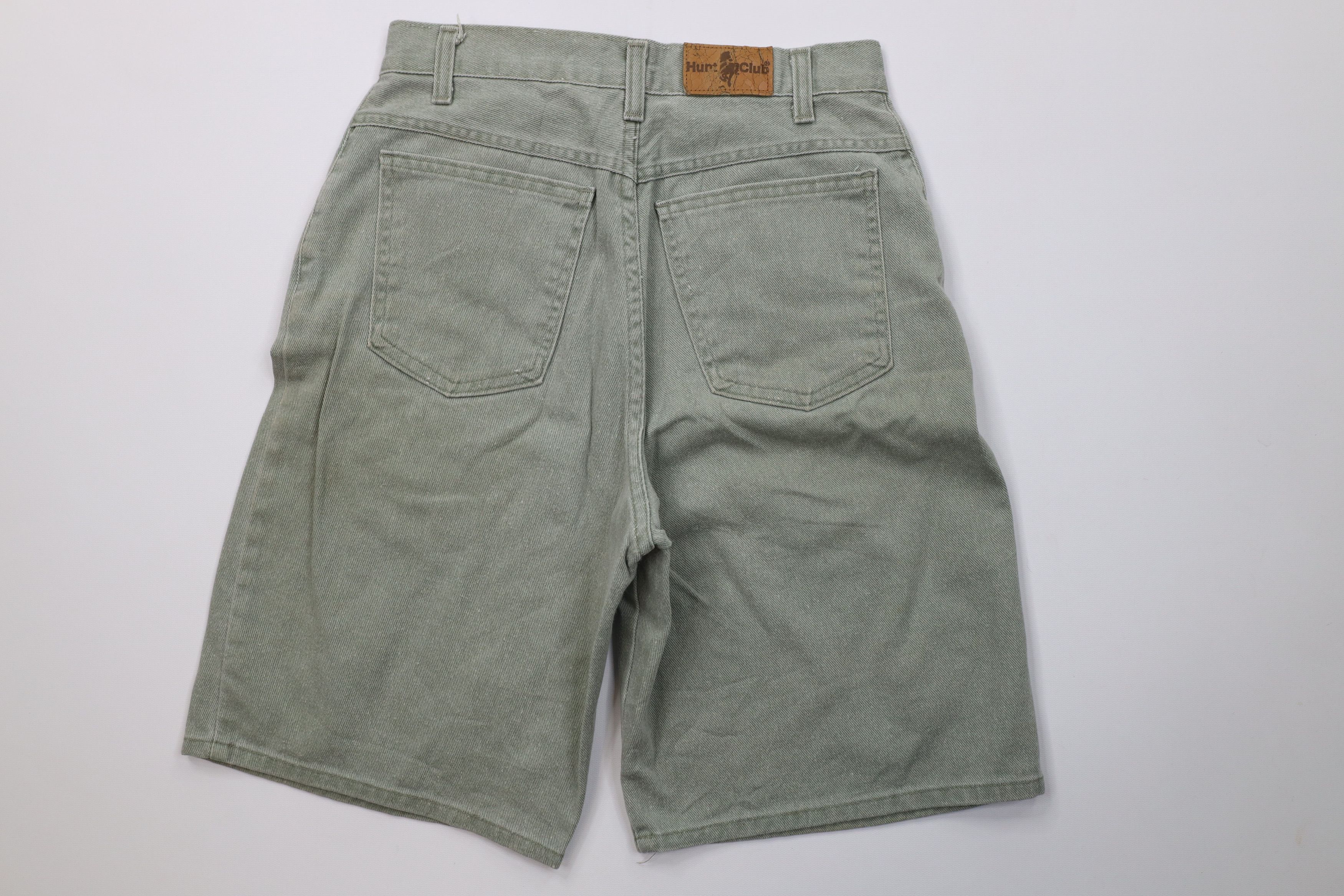 Vintage Vintage 90s Streetwear Fit Denim Jean Shorts Green USA Size 28" / US 6 / IT 42 - 7 Thumbnail