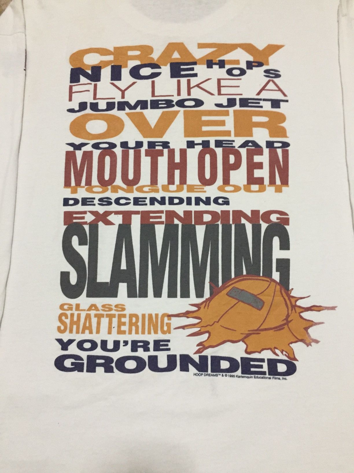 Vintage ‘RARE’ Vintage Hoop Dreams 1995 Documentary Movie Promo Tee Size US XL / EU 56 / 4 - 3 Thumbnail