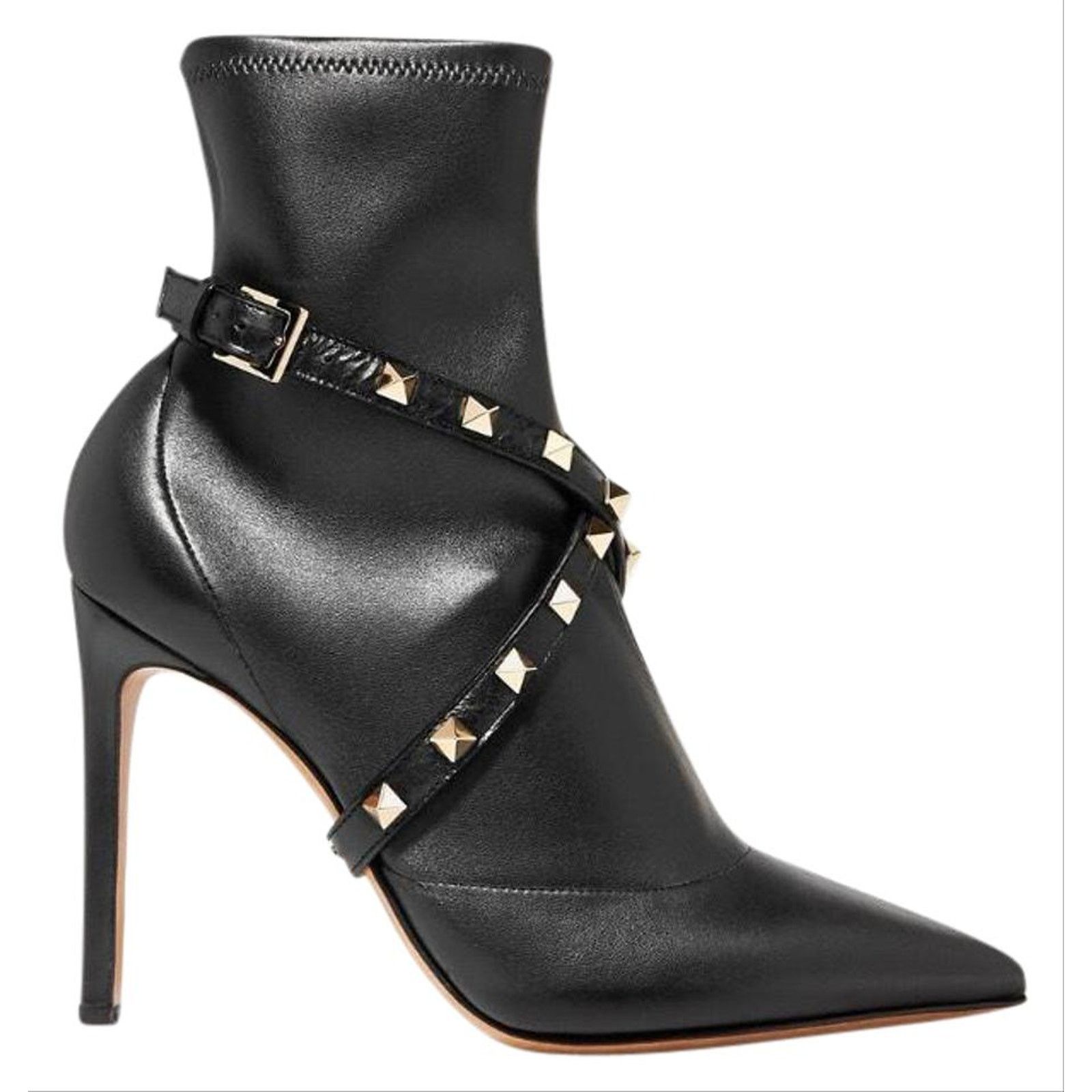 Valentino Rockstud Studwrap 105 leather heeled ankle boots Size US 6 / IT 36 - 1 Thumbnail