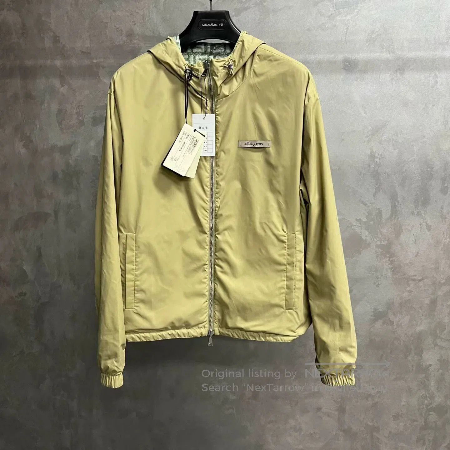 Fendi reversible green printed hooded jacket. Size US L / EU 52-54 / 3 - 6 Thumbnail