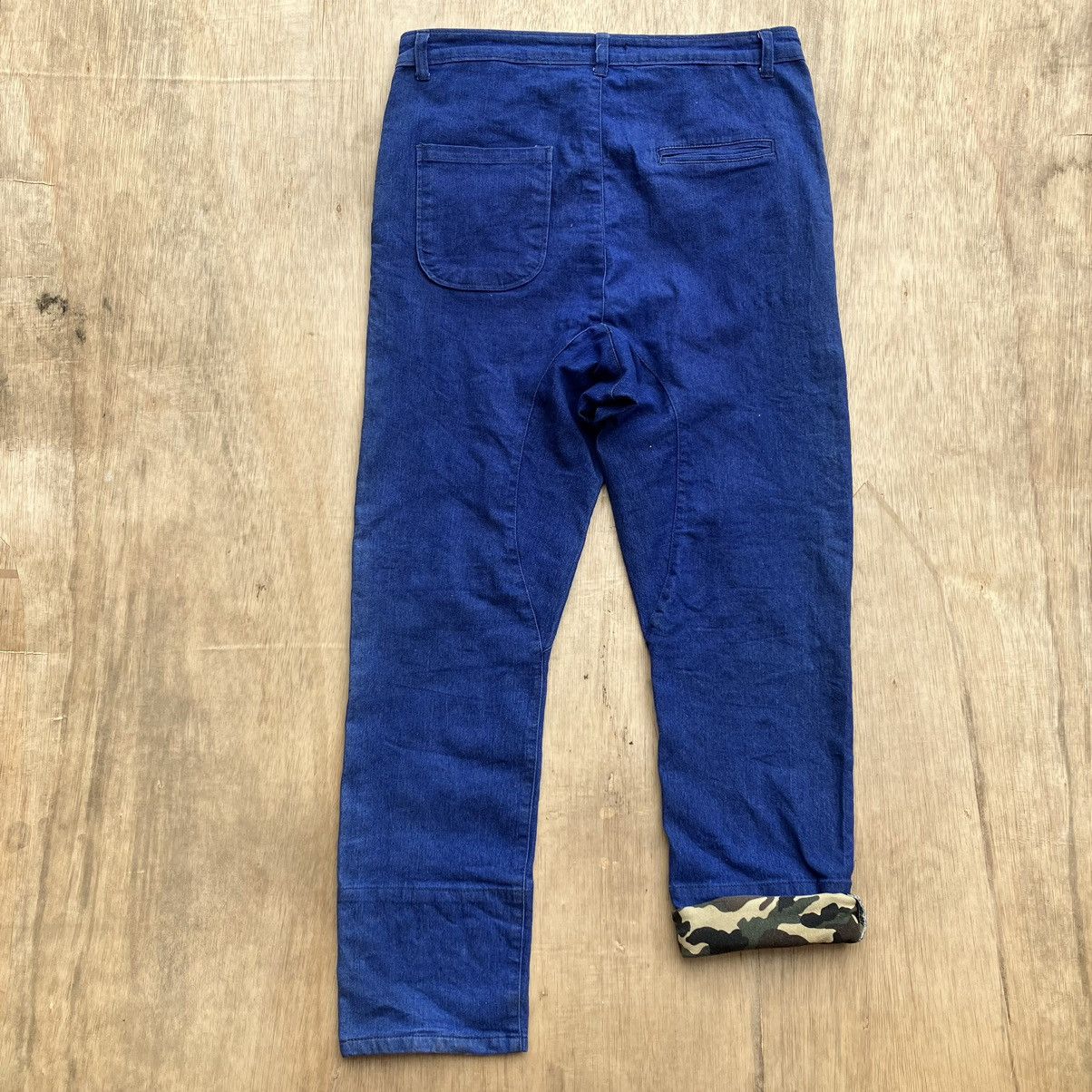Japanese Brand DROP CROTCH OPEN ARMS STRETCH DENIM Size US 34 / EU 50 - 9 Thumbnail