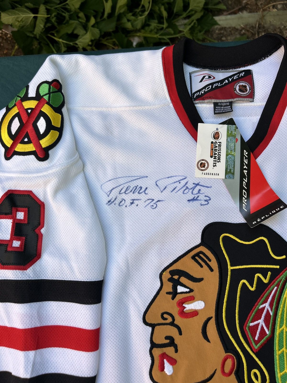 Ccm Signed Pierre Pilote Chicago Blackhawks Pro Player NHLJersey Size US XL / EU 56 / 4 - 3 Thumbnail