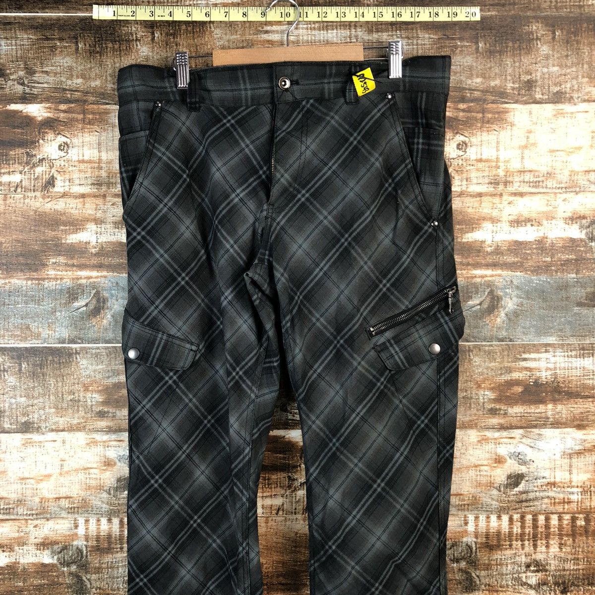 Japanese Brand Japan utility checkered punk Cargo Multipocket Pants #A2543 Size US 34 / EU 50 - 4 Thumbnail