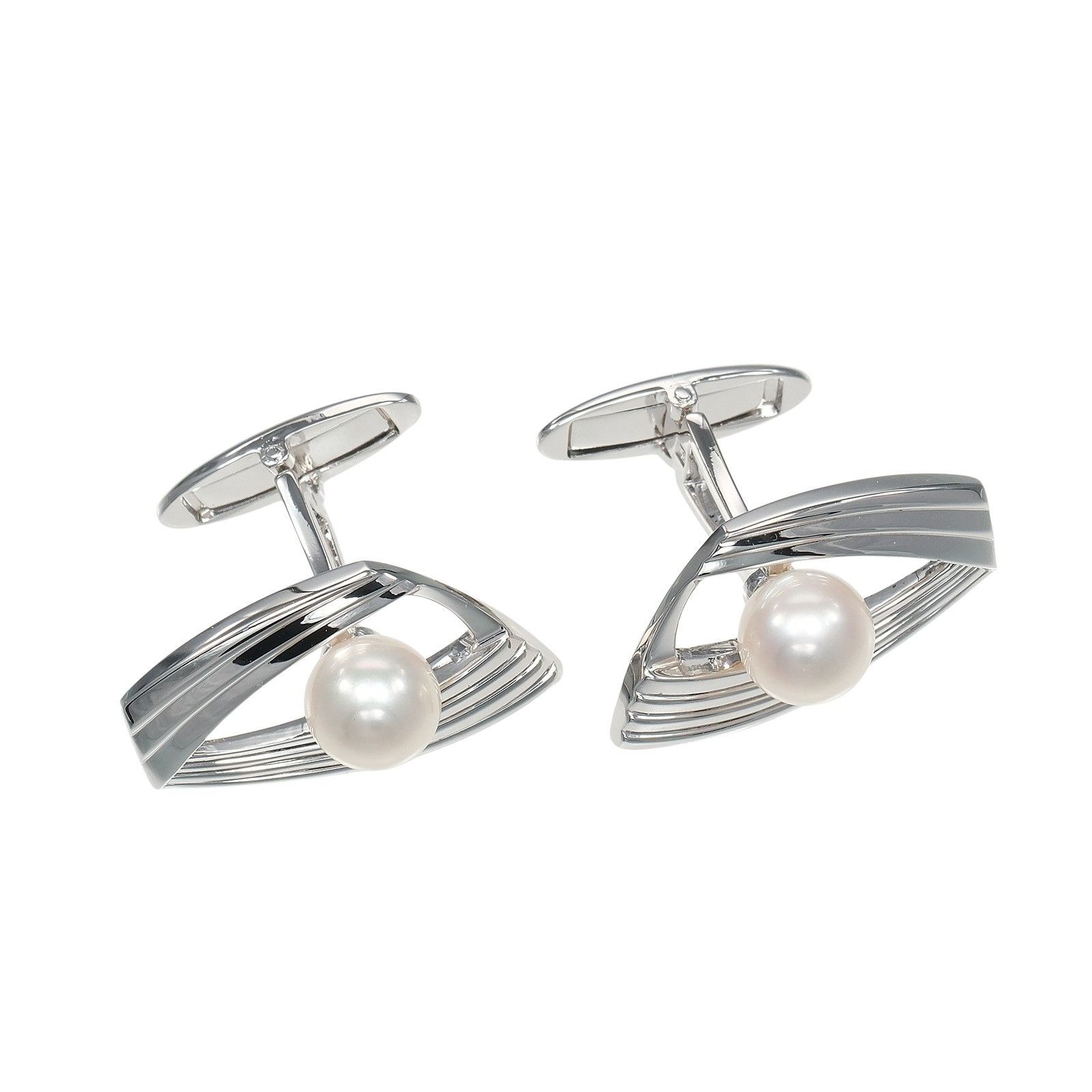 Mikimoto Mikimoto MIKIMOTO Pearl Silver Cufflinks Metal Cufflinks DUTY FREE for USA Size ONE SIZE - 1 Thumbnail