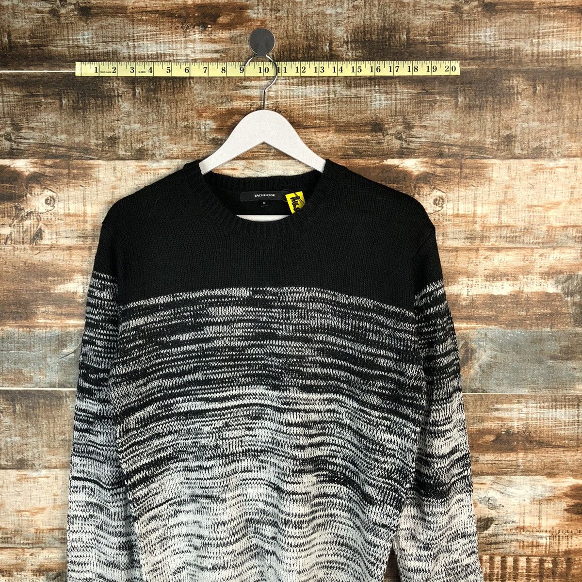 Homespun Knitwear × JACKROSE Jack Rose Black White Knitwear #A1659 Size US M / EU 48-50 / 2 - 2 Thumbnail