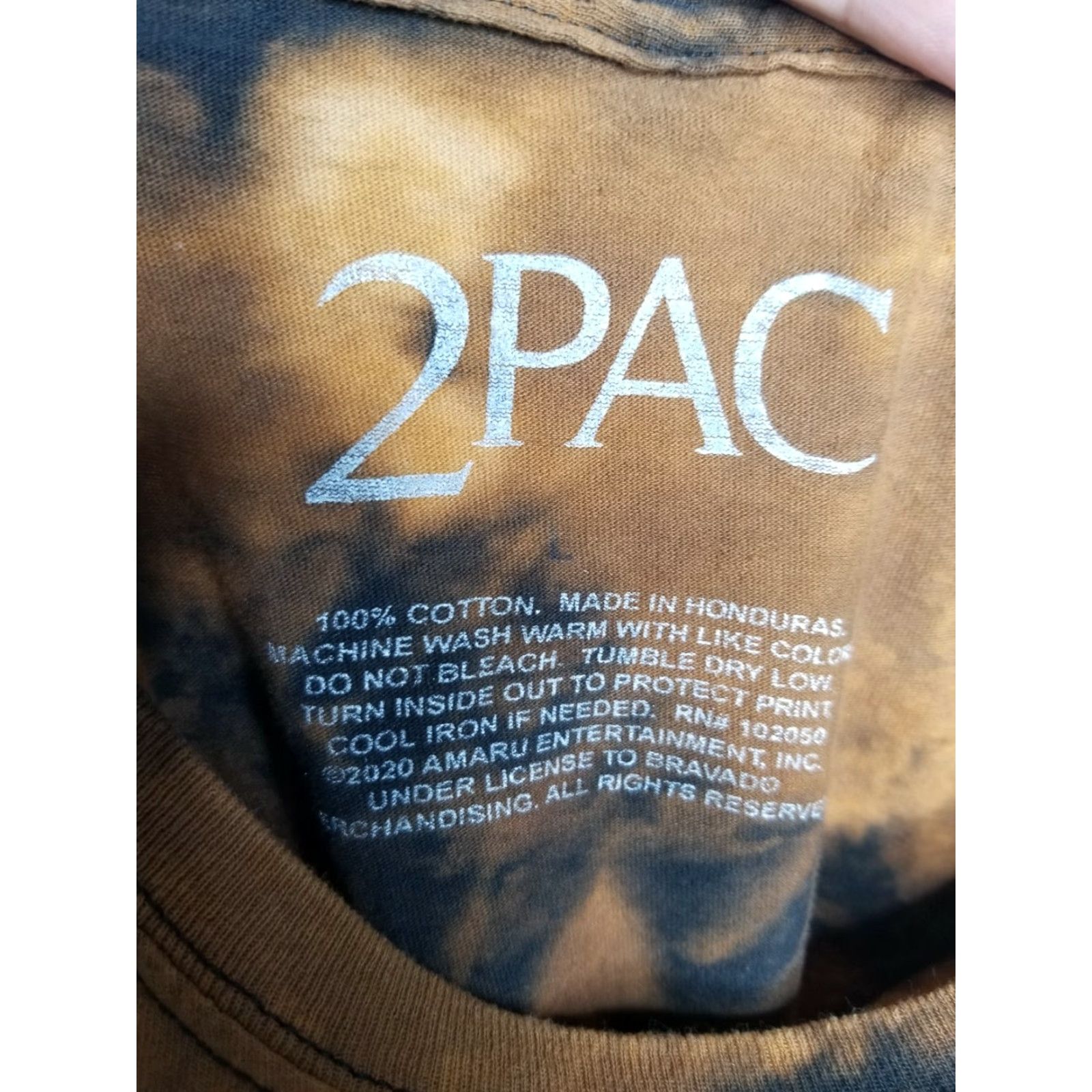 Vintage Mens L Tupac Black Bleached Mike Miller T-Shirt Distressed 90s Hip Hop Music Graphic Tee Short Sleeve Regular Fit Cotton Shirt Mens Size US L / EU 52-54 / 3 - 3 Thumbnail