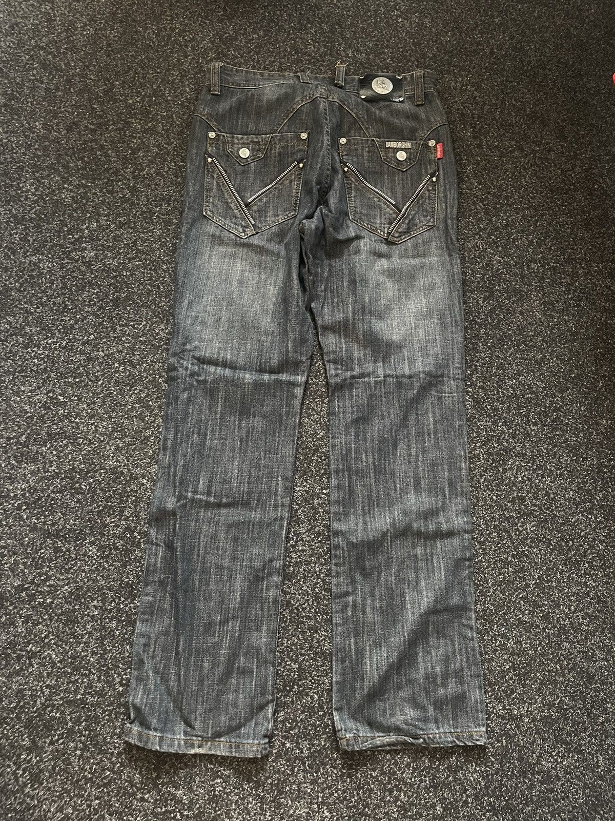 If Six Was Nine × Lamborghini 90s conino LAMBORGHIN jeans denim pants baggy old money Size US 33 - 1 Thumbnail