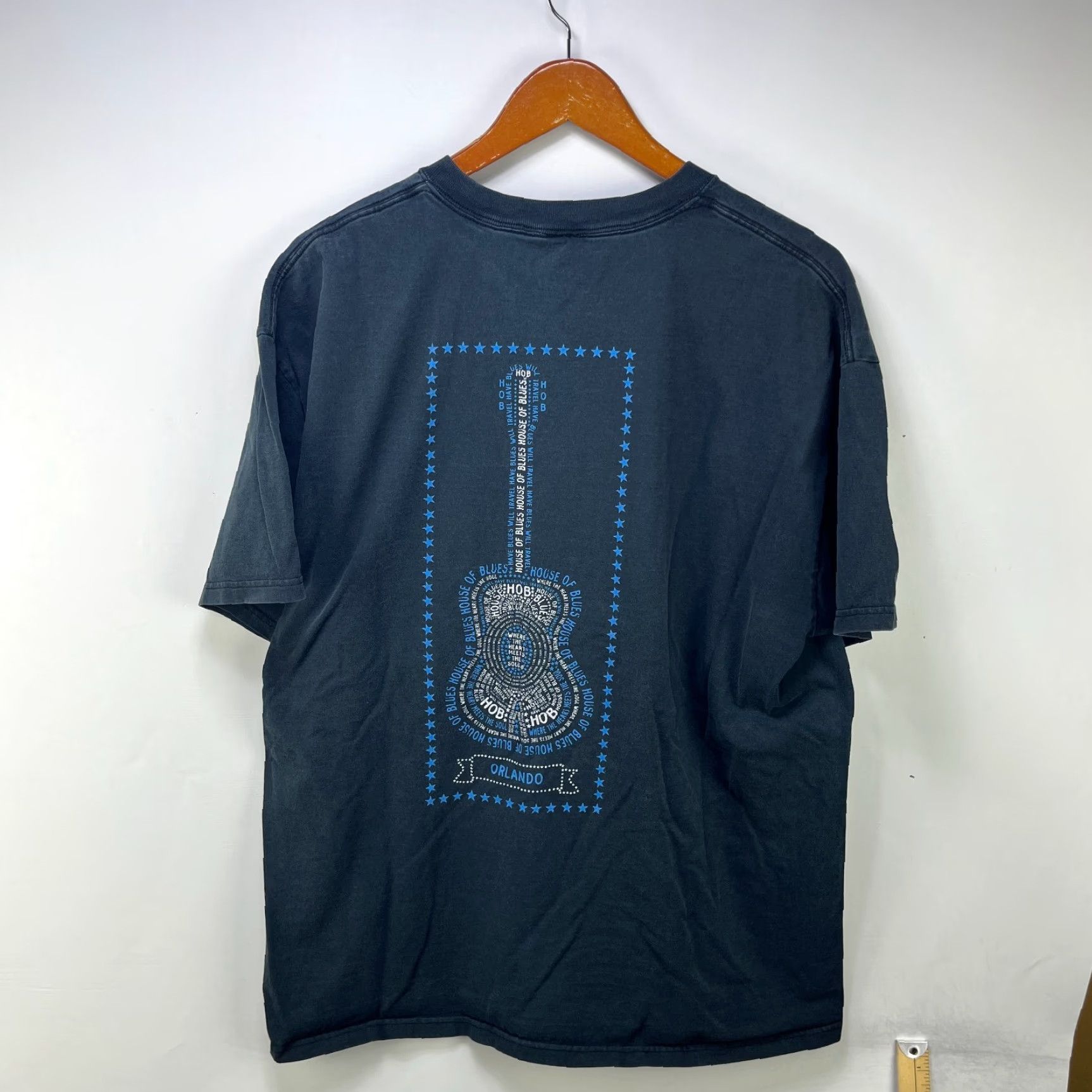 Vintage VINTAGE House Of Blues T-Shirt 2XL Black Crew Neck Short Sleeve Mens 90s Guitar Orlando Nature Summer Spring Fall Size US XXL / EU 58 / 5 - 5 Thumbnail