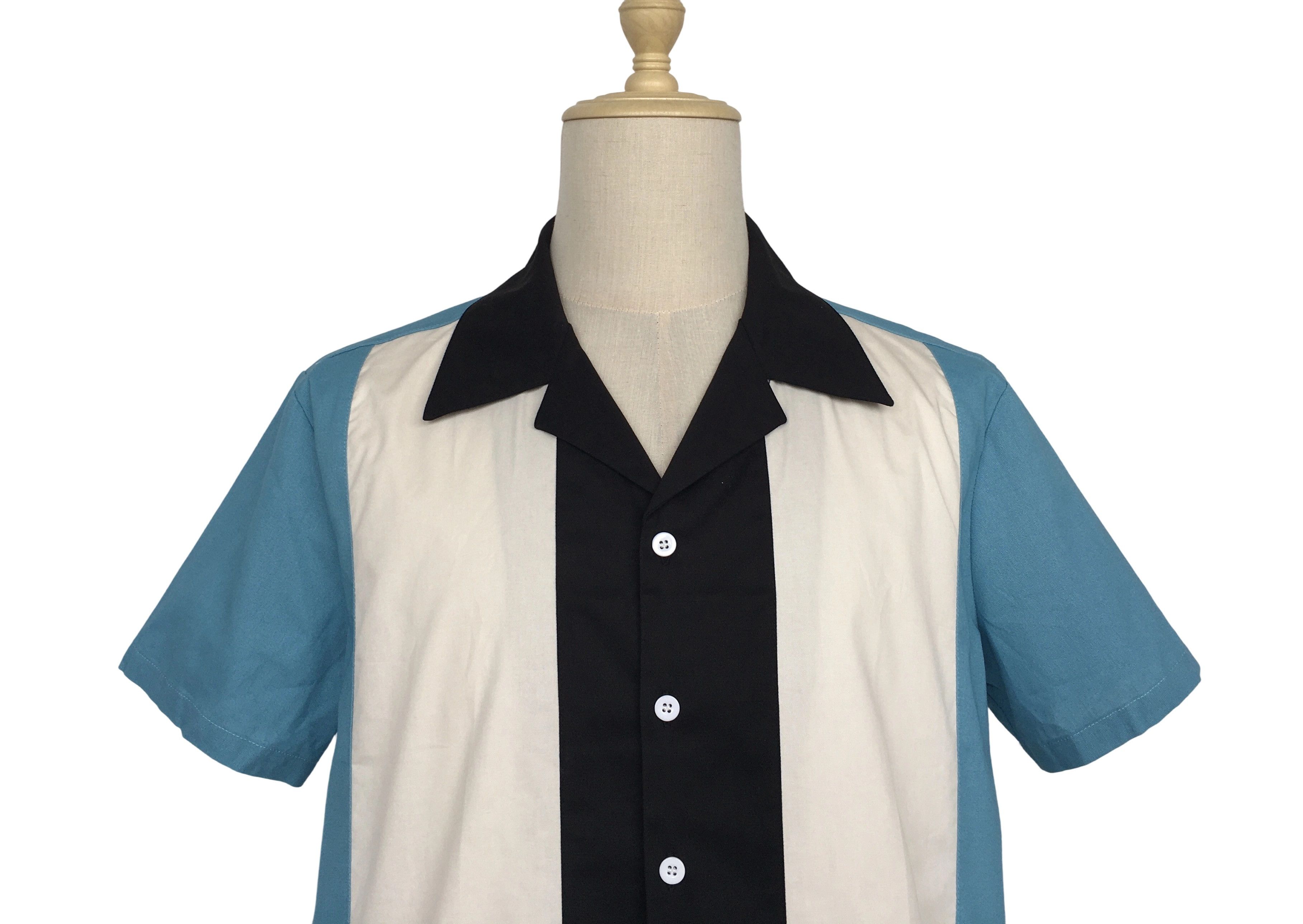 Other Cotton casual shirt three-color patchwork bowling shirts Size US M / EU 48-50 / 2 - 4 Thumbnail
