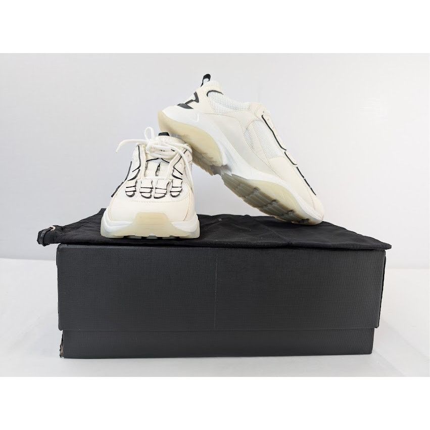 Amiri o1rshd1 Bone Runner Sneakers in White / Black Painted Edge Size US 14 / EU 47 - 20 Thumbnail