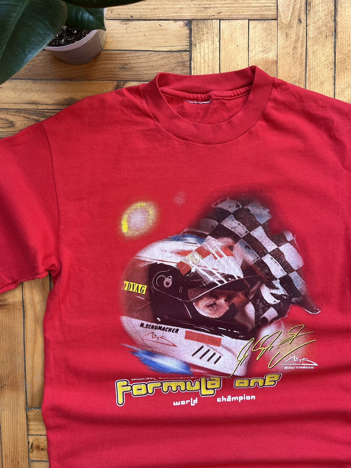 Vintage Vintage F1 Michael Schumacher Racing T-shirt Size US S / EU 44-46 / 1 - 2 Thumbnail