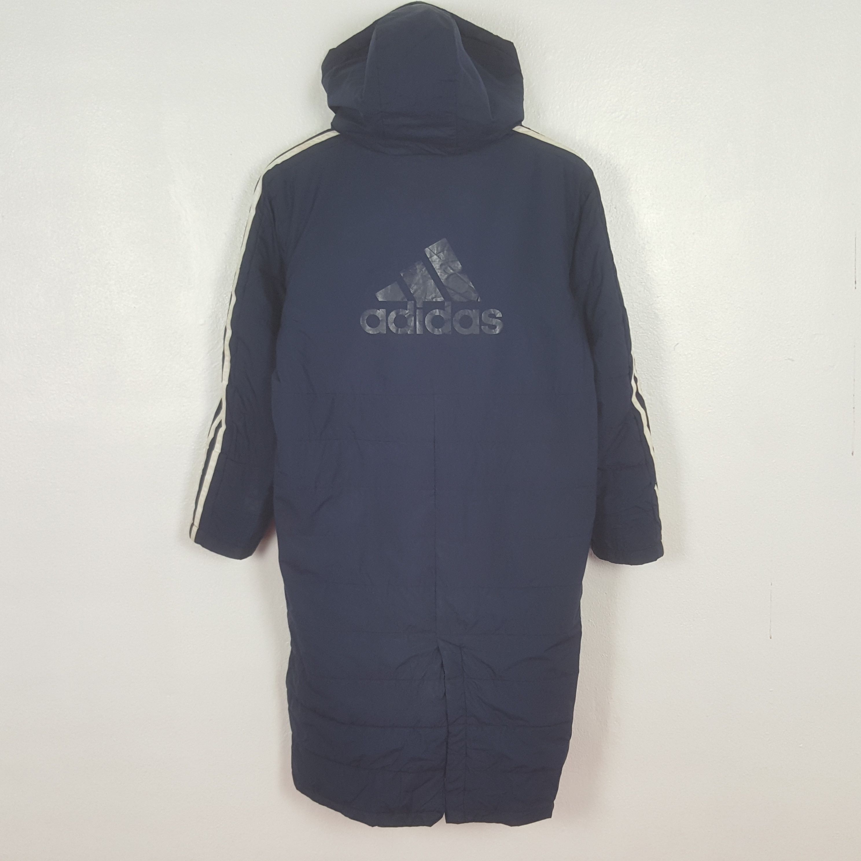 Adidas Vintage Adidas Puffer Long Jacket With Hoodie Size US S / EU 44-46 / 1 - 1 Thumbnail