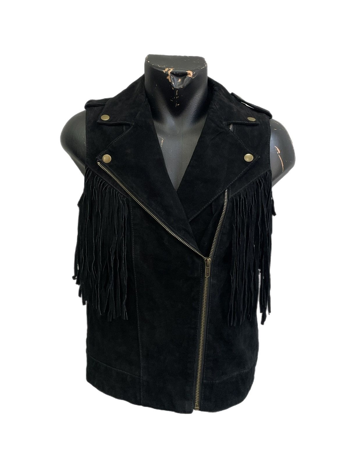 Harley Davidson Suede biker leather black suede vest 14thaddiction biker y2k Size US S / EU 44-46 / 1 - 1 Thumbnail