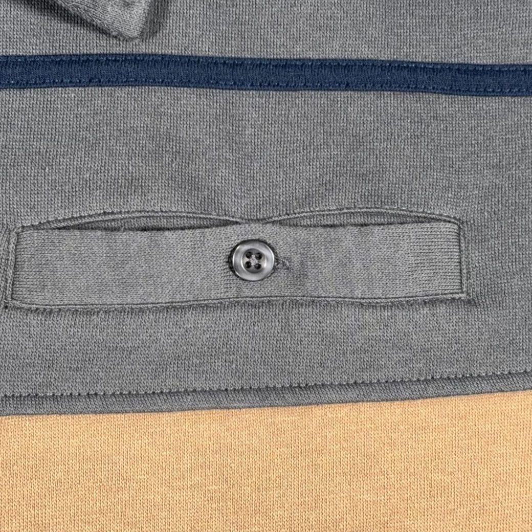 Haband Haband Sweater Adult XL Blue Colorblock Textured Dad Y2K Mens Pullover Long Sleeve Fleece Cotton Blend Size US XL / EU 56 / 4 - 6 Thumbnail