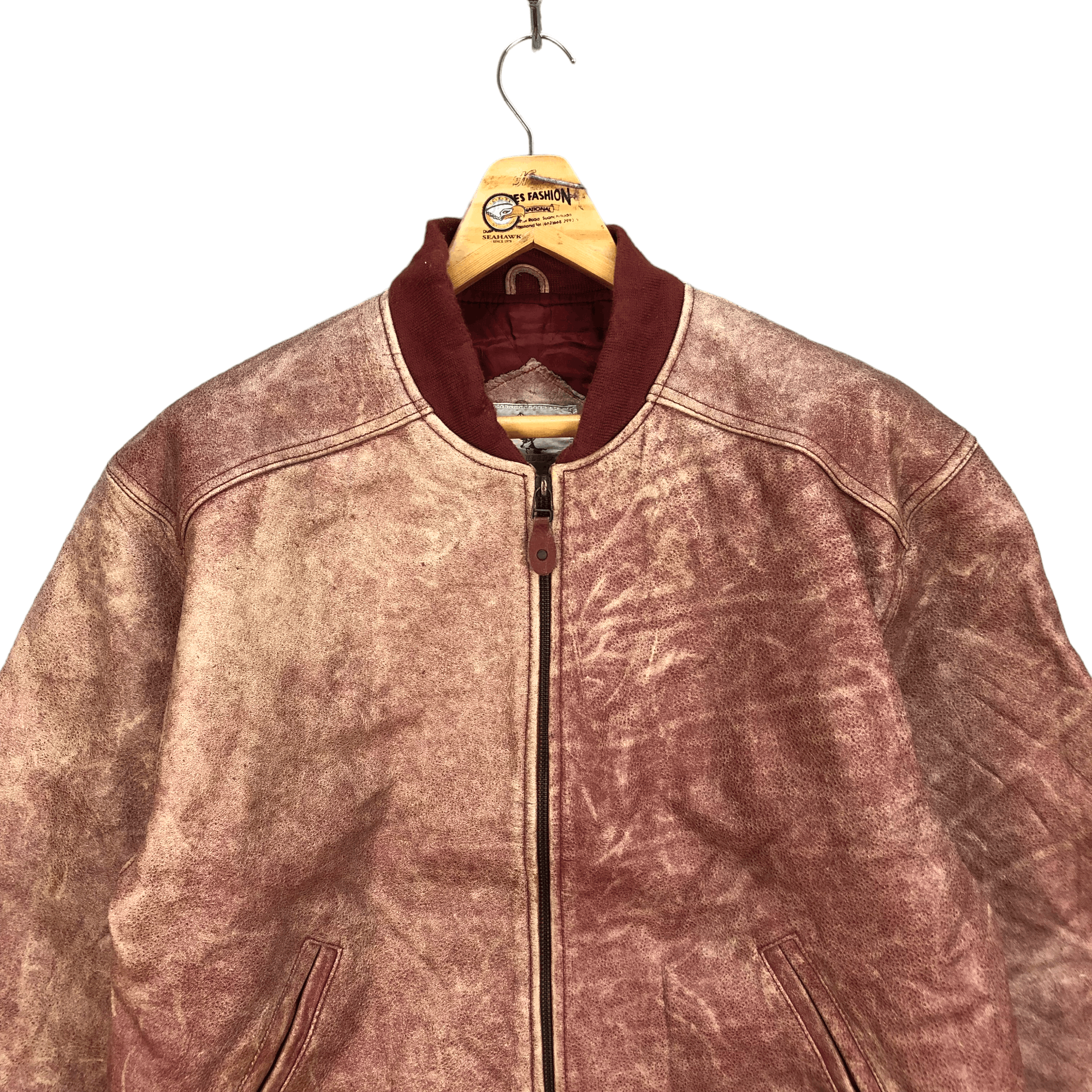 Vintage HIGHLAND ANDY & KAREN RED SKIN LEATHER JACKET #5100-33 Size US L / EU 52-54 / 3 - 2 Thumbnail