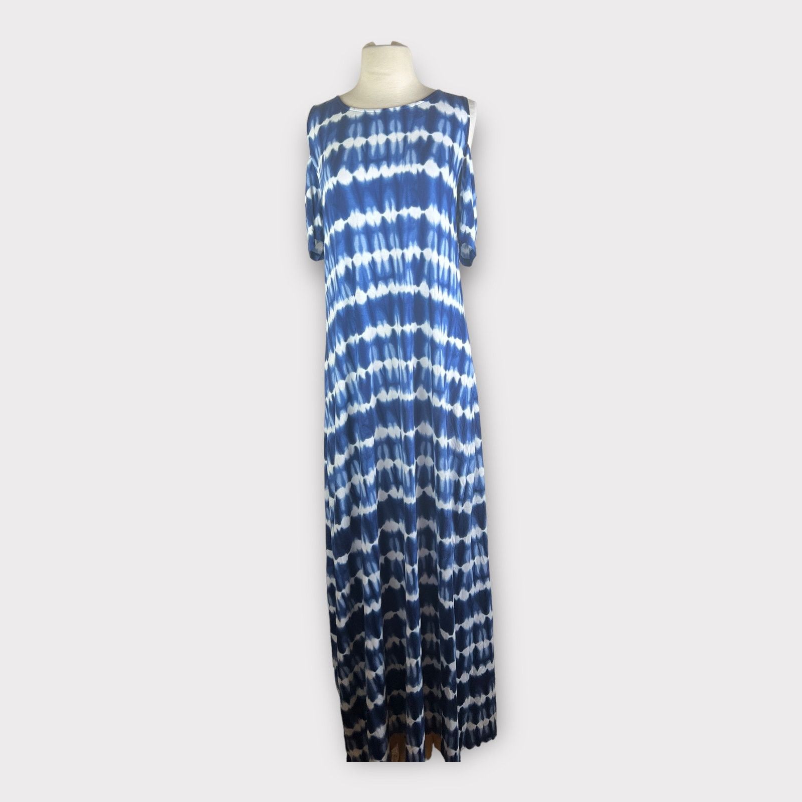Nordstrom Design History | Cold Shoulder Lotus Pink Tie-Dye Maxi Dress Size L / US 10 / IT 46 - 8 Thumbnail