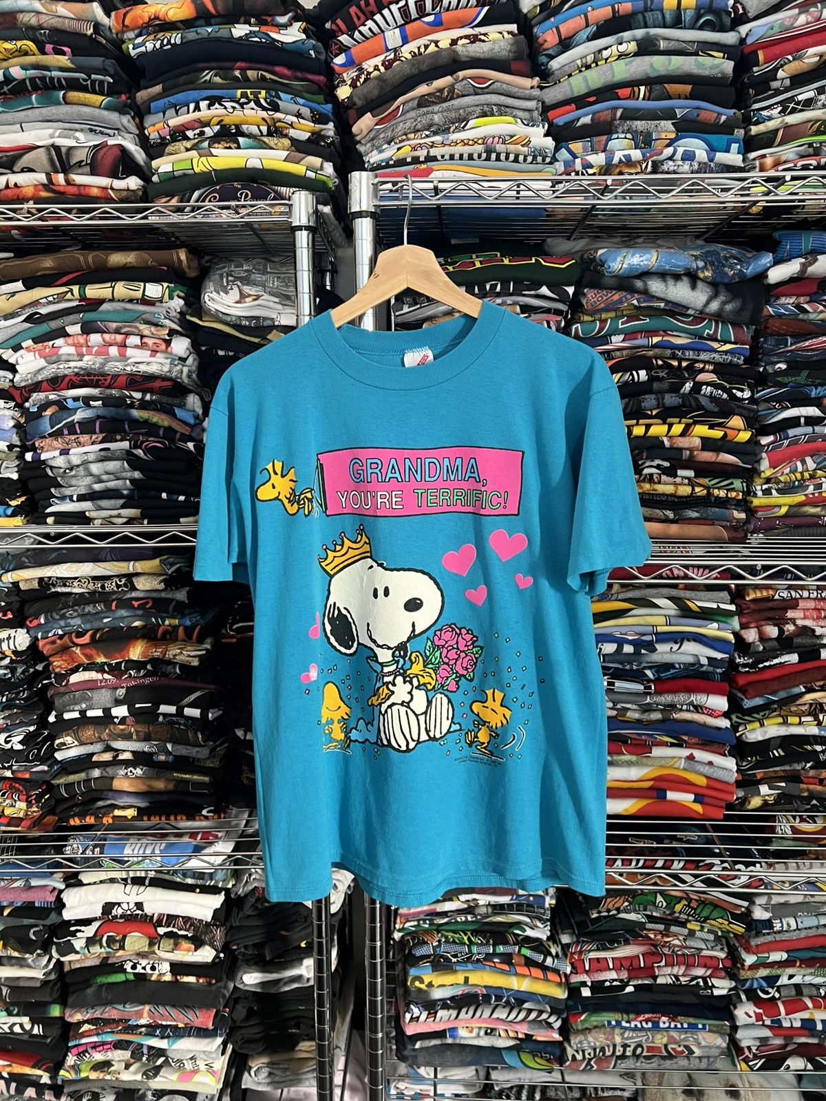 Peanuts 80s Snoopy Grandma You’re Terrific Woodstock Tee Size US L / EU 52-54 / 3 - 1 Thumbnail
