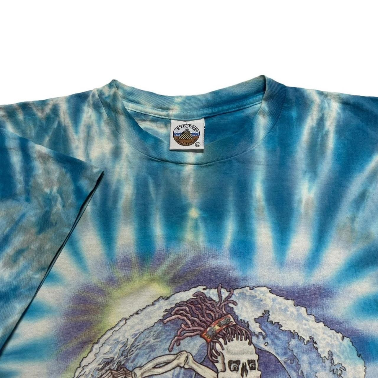 Grateful Dead × Liquid Blue × Vintage Vintage Skully Surfing Grateful Dead Tie-Dye T-Shirt Size US XL / EU 56 / 4 - 4 Thumbnail