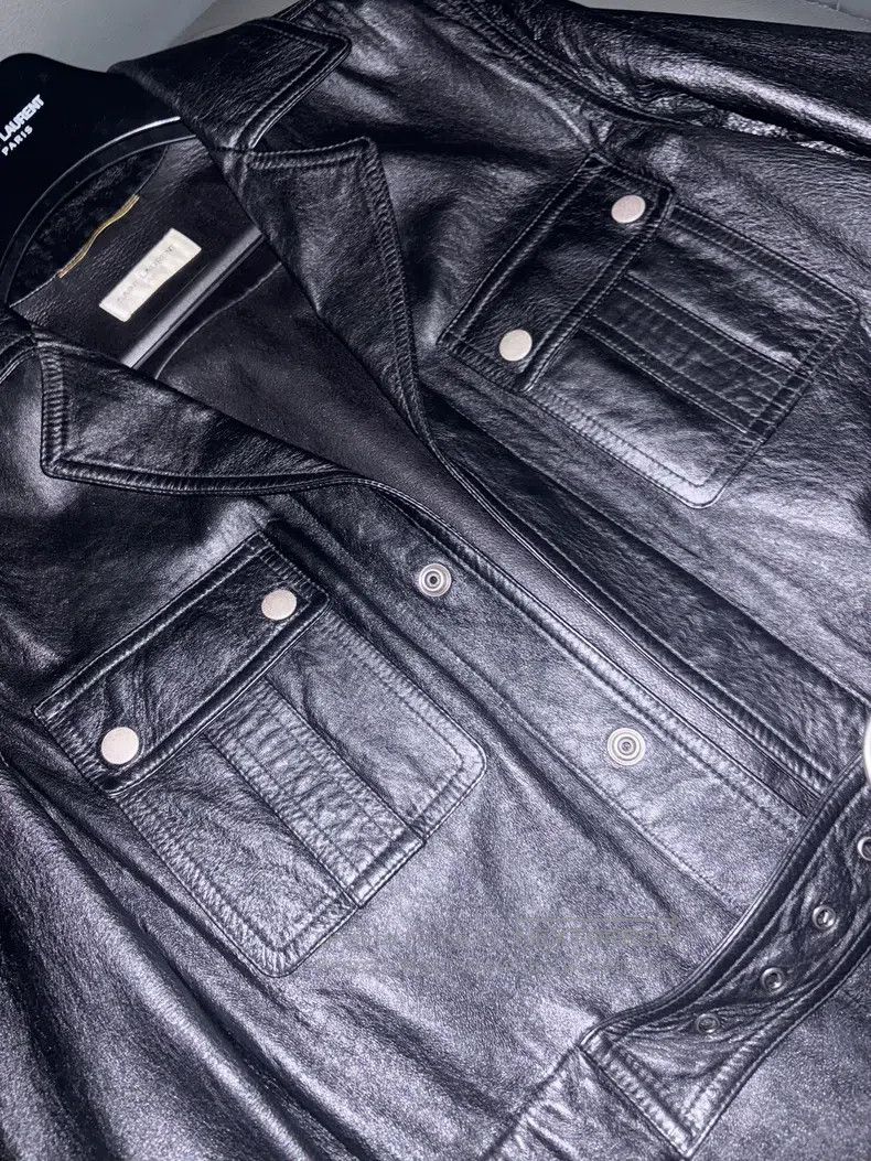 Saint Laurent Paris Saint Laurent Paris Four-Pocket Hunting Leather Jacket Size S / US 4 / IT 40 - 5 Thumbnail