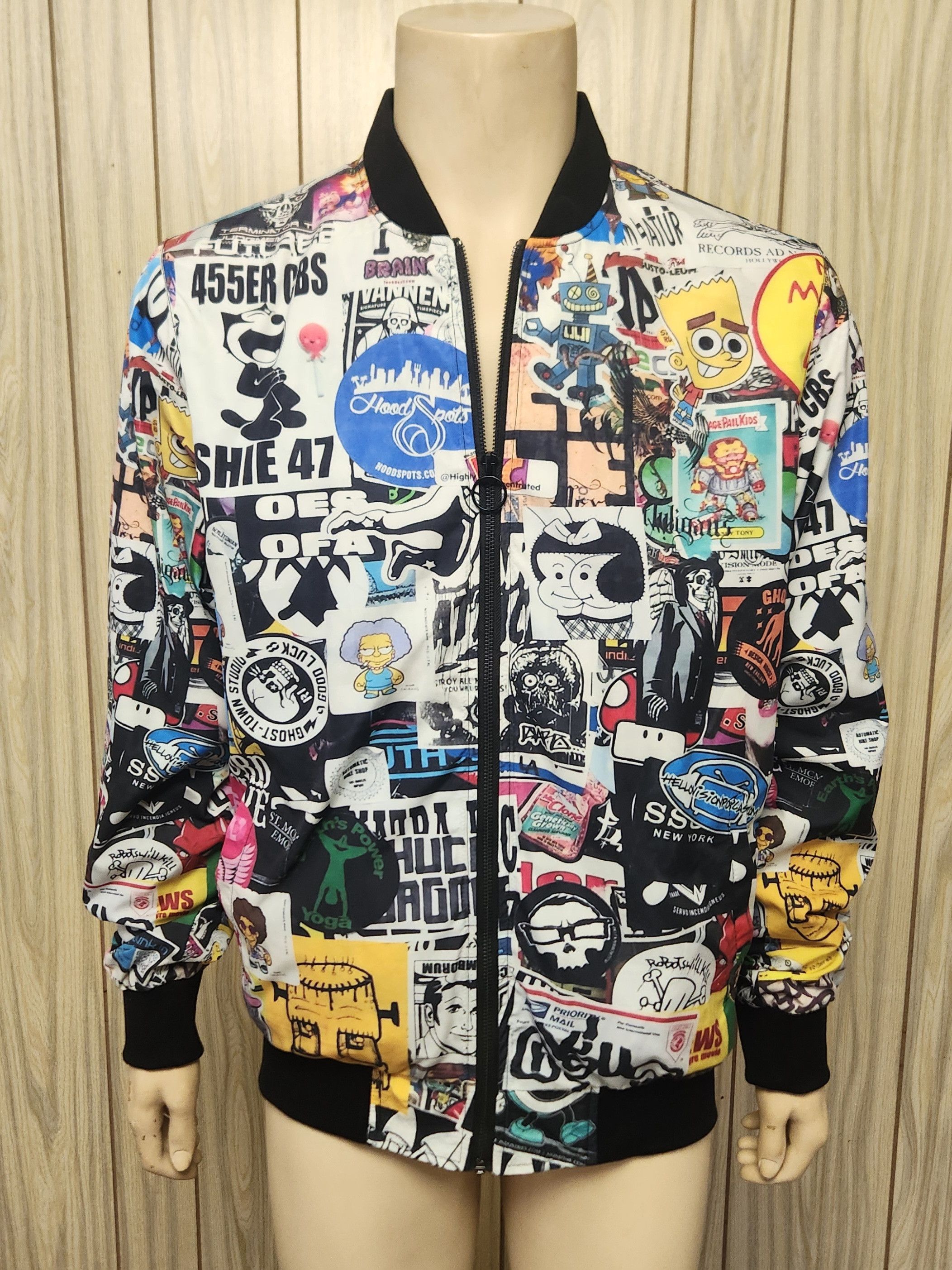 Other cartoon print jacket L zip front Simpsons Garbage Pail Felix Size US L / EU 52-54 / 3 - 1 Thumbnail