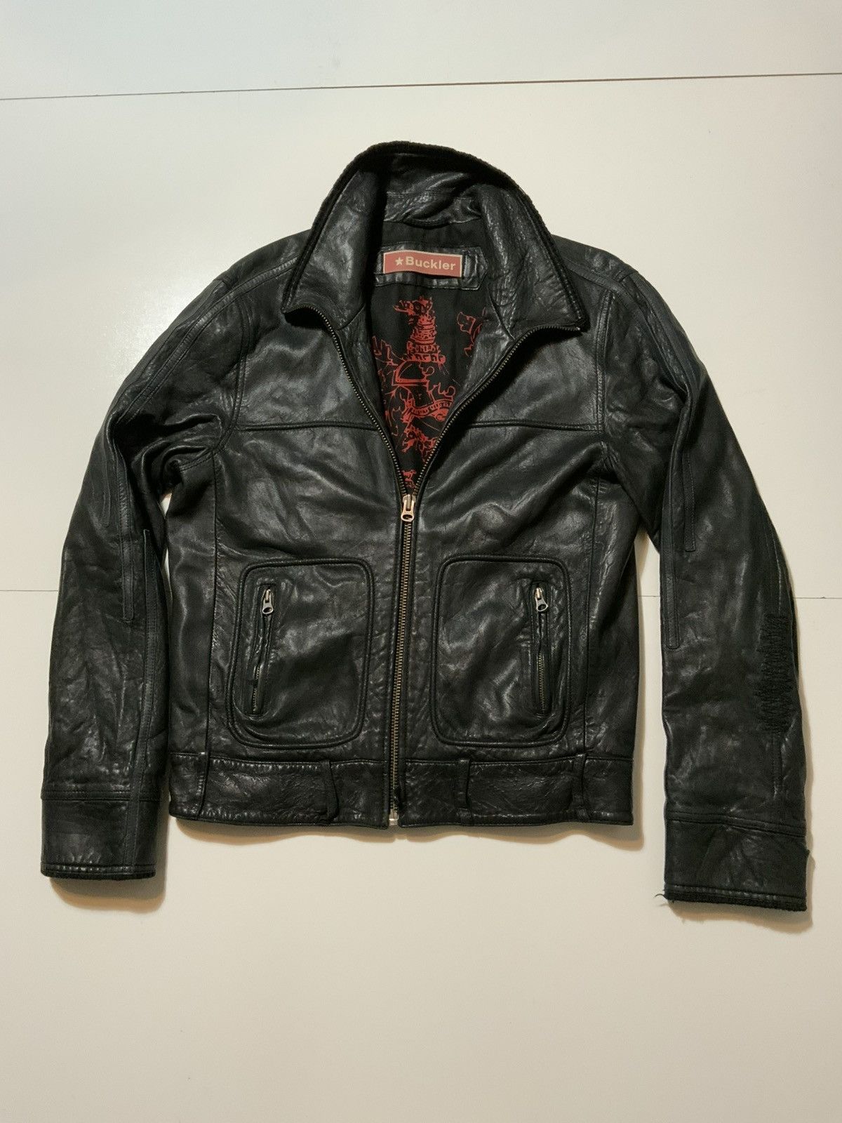 Buckler Andrew Buckler Faithful Unto Death Leather Motorcycle Jacket Size US M / EU 48-50 / 2 - 2 Thumbnail