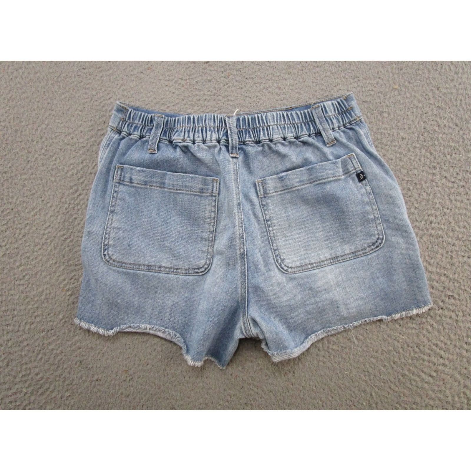 Vintage Maurices Denim Cut-Off Shortie Shorts Jorts SZ S Stretch Elastic Waist Blue Denim Casual Women's Shorts Vintage No Size 28" / US 6 / IT 42 - 7 Thumbnail