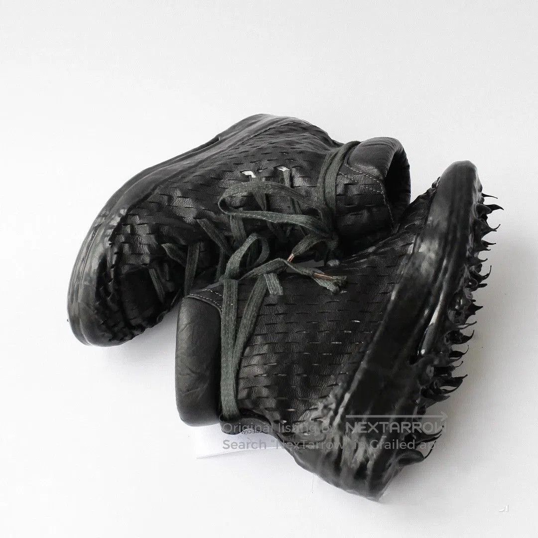 Carol Christian Poell black drip rubber perforated sneakers. Size US 10 / EU 43 - 2 Thumbnail