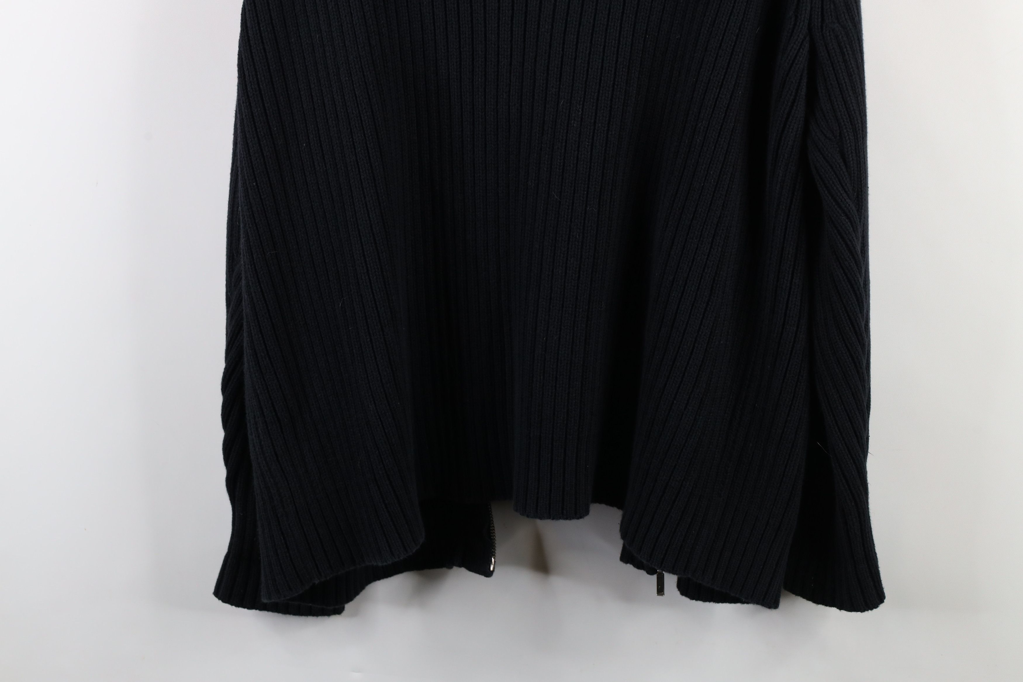 Lands' End × Vintage Vintage 90s Lands End Ribbed Cable Knit Zip Sweater Japan Size XXL / US 16-18 / IT 52-54 - 14 Thumbnail