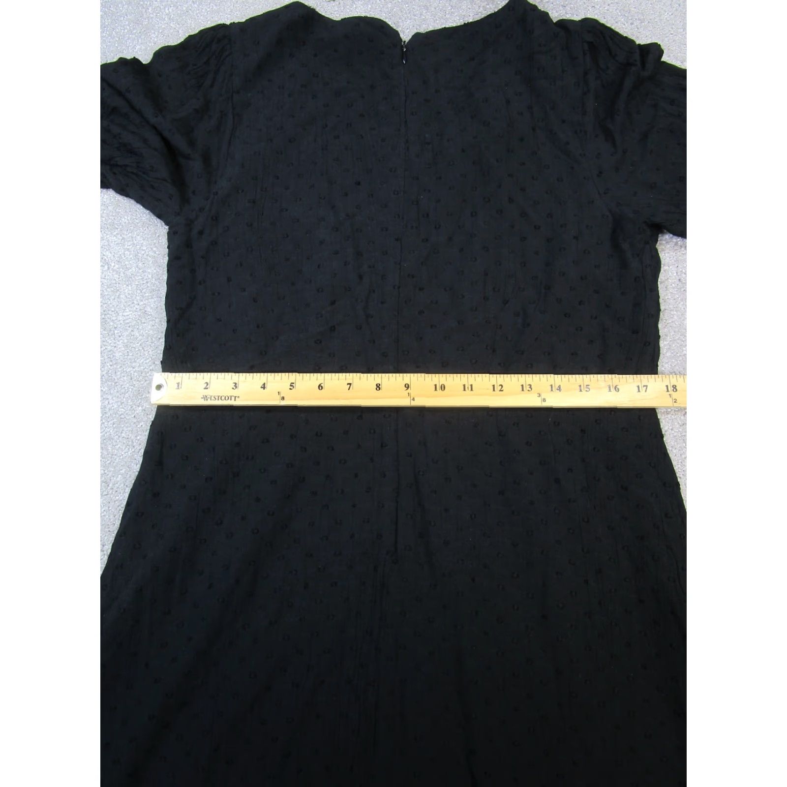 Loft LOFT Dress Tall 10 Black New Knee Length V-Neck Short Sleeve Zip Solid Fit & Flare Sheath Pencil Dress Womens Size L / US 10 / IT 46 - 7 Thumbnail