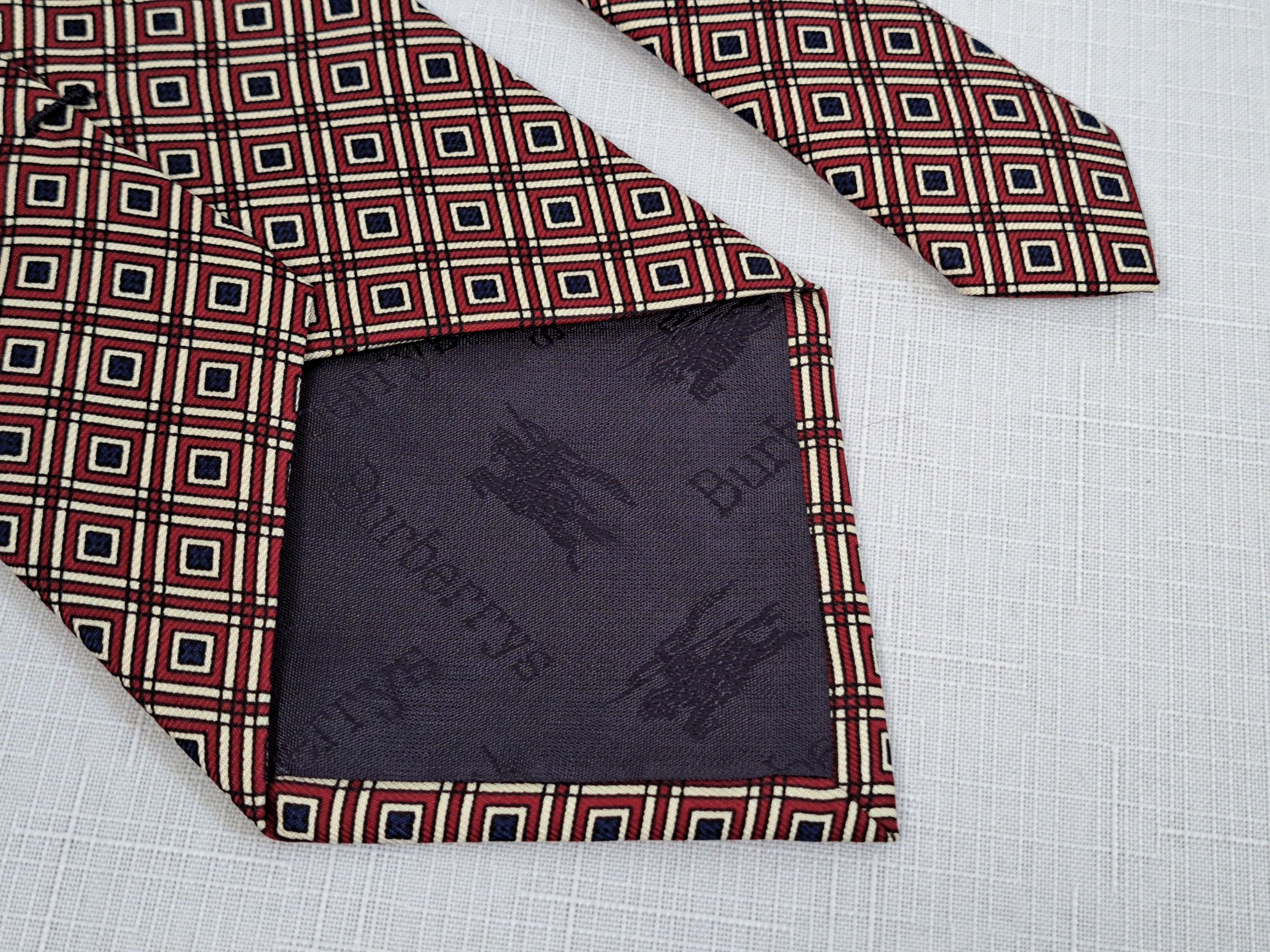 Burberry Burberrys vintage geometric pattern silk tie. Made in USA Size ONE SIZE - 7 Thumbnail
