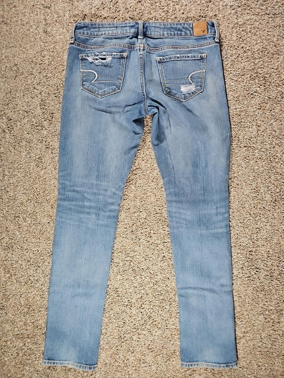 American Eagle Outfitters American Eagle 6 Stretch Skinny Destroyed Jeans Size 28" / US 6 / IT 42 - 6 Thumbnail